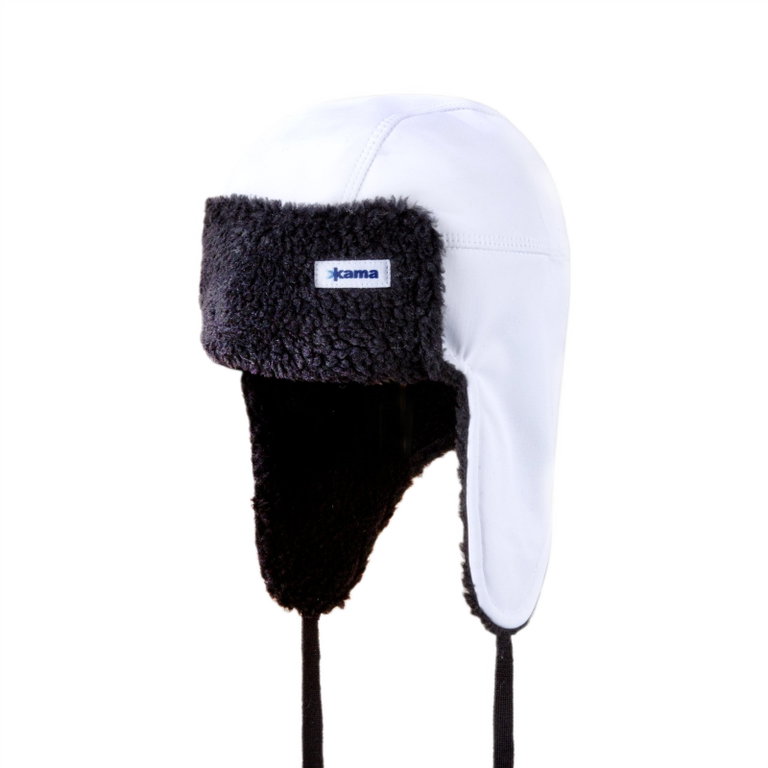 Kama Wintermütze (Ohrenmütze) AW65 Lapon Soft Shell (winddicht) - weiss/schwarz - 1 Stück