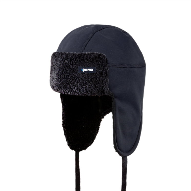Kama Wintermütze (Ohrenmütze) AW65 Lapon Soft Shell (winddicht) - schwarz - 1 Stück