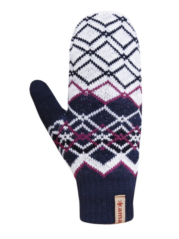 Kama Winterhandschuhe (Fäustling) R112 aus Merinowolle - navyblau/weiss - 1 Paar