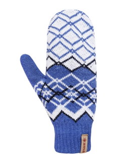 Kama Winterhandschuhe (Fäustling) R112 aus Merinowolle - denimblau/weiss - 1 Paar