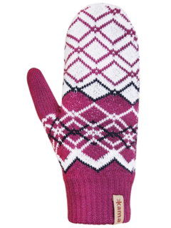 Kama Winterhandschuhe (Fäustling) R112 aus Merinowolle - pink/weiss - 1 Paar