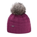 Kama knitted hat (pom-pom) A109 Merino - ladies plum violet - 1 piece