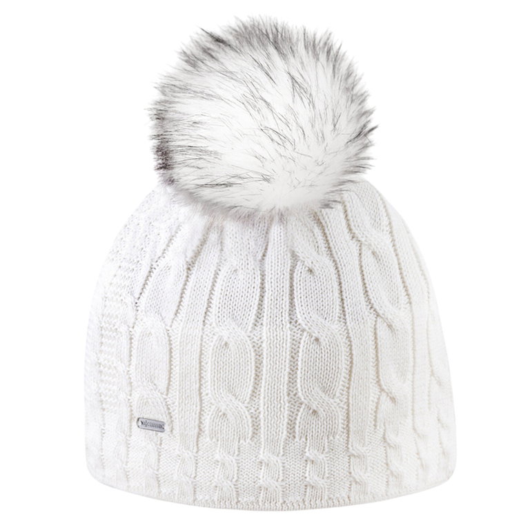 Kama Strickmütze (Bommel) A121 Merino - Damen weiss - 1 Stück