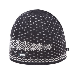 Kama Strickmütze (Beanie) A128 Merino - schwarz - 1 Stück