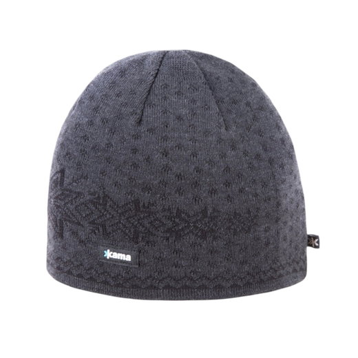 Kama Strickmütze (Beanie) A128 Merino - grau - 1 Stück