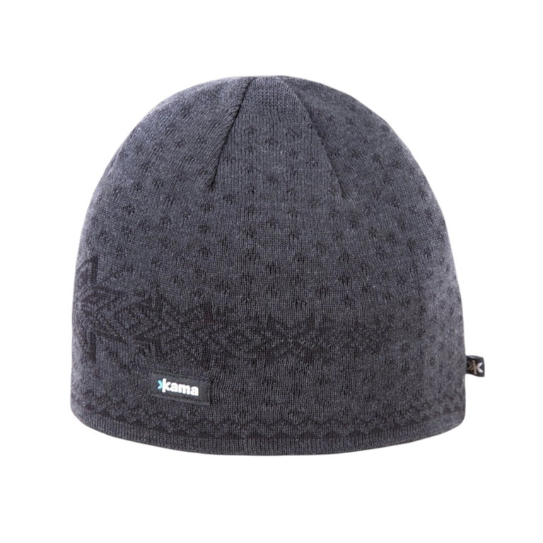 Kama Strickmütze (Beanie) A128 Merino - grau - 1 Stück