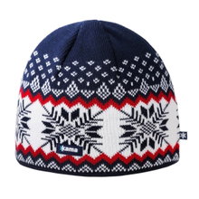 Kama Strickmütze (Beanie) A137 Merino - blau/rot/weiss - 1 Stück