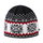Kama Strickmütze (Beanie) A137 Merino - schwarz/rot/weiss - 1 Stück