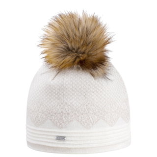 Kama Strickmütze (Bommel) A152 Merino - Damen weiss- 1 Stück