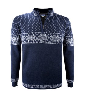 Kama Sweater Pullover 3053 Half Zip (warm, winddicht) navyblau Herren