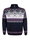 Kama Sweater Pullover 4071 Half Zip mit Nordischen Muster (Merinowolle-Mischung) navyblau Herren