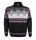 Kama Sweater Pullover 4071 Half Zip mit Nordischen Muster (Merinowolle-Mischung) schwarz Herren