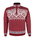 Kama Sweater Pullover 4082 Half Zip mit Nordischen Muster (Merinowolle) rot Herren