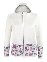 Kama Kapuzenpullover 5049 Full Zip (Merinowolle-Mischung, warm) weiss Damen