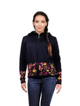 Kama Kapuzenpullover 5049 Full Zip (Merinowolle-Mischung, warm) navyblau Damen
