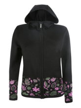 Kama Kapuzenpullover 5049 Full Zip (Merinowolle-Mischung, warm) schwarz Damen
