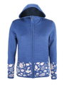 Kama Kapuzenpullover 5049 Full Zip (Merinowolle-Mischung, warm) denimblau Damen