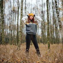 Kama Kapuzenpullover 5057 Kamakadze Half Zip (Merinowolle-Mischung) graphitgrau Damen