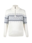 Kama Sweater Pullover 5058 Half Zip (Merinowolle) weiss Damen