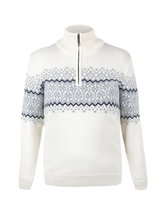 Kama Sweater Pullover 5058 Half Zip (Merinowolle) weiss Damen