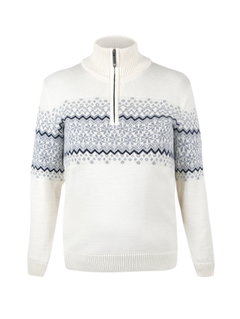 Kama Sweater Pullover 5058 Half Zip (Merinowolle) weiss Damen