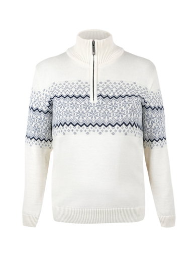 Kama Sweater Pullover 5058 Half Zip (Merinowolle) weiss Damen