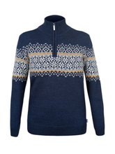 Kama Sweater Pullover 5058 Half Zip (Merinowolle) navyblau Damen