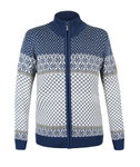 Kama Sweater Pullover 5059 Full Zip (Merinowolle, warm) blau/weiss Damen