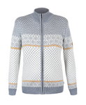 Kama Sweater Pullover 5059 Full Zip (Merinowolle, warm) grau/weiss Damen