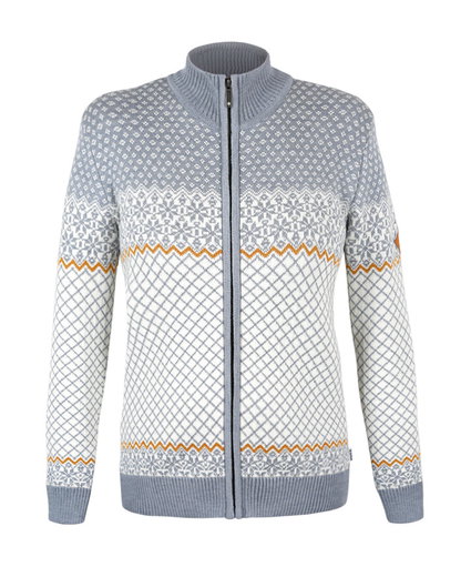 Kama Sweater Pullover 5059 Full Zip (Merino wool, warm) grey/white ladies