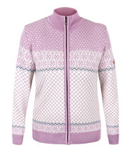 Kama Sweater Pullover 5059 Full Zip (Merinowolle, warm) pink/weiss Damen