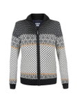 Kama Sweater Pullover 5060 Full Zip (Merinowolle, winddicht, atmungsaktiv) graphitgrau/weiss Damen
