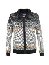 Kama Sweater Pullover 5060 Full Zip (Merinowolle, winddicht, atmungsaktiv) graphitgrau/weiss Damen