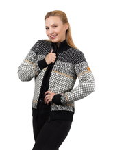 Kama Sweater Pullover 5060 Full Zip (Merinowolle, winddicht, atmungsaktiv) graphitgrau/weiss Damen