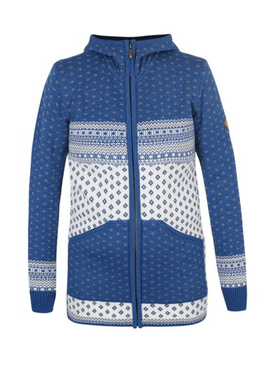 Kama Kapuzenpullover 5066 Full Zip (Merinowolle-Mischung) denimblau Damen