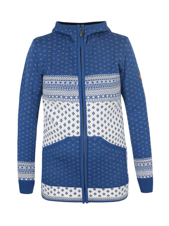 Kama Hooded Sweatshirt 5066 Full Zip (Merino Wool Blend) denim blue Ladies