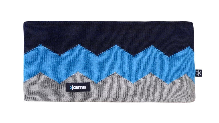 Kama Stirnband C79 (Merinowolle) - grau/blau/navyblau - 1 Stück