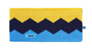 Kama Stirnband C79 (Merinowolle) - türkisblau/navyblau/gelb - 1 Stück