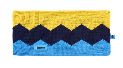 Kama Headband C79 (Merino Wool) - turquoise blue/navy blue/yellow - 1 piece