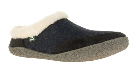 Kamik Slippers Cabin made of felt and micro-suede black Men