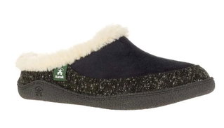 Kamik Hausschuhe Nutmeg Mikro-Wildleder und Flanell schwarz Damen