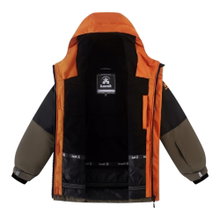 Kamik Winter Jacket Gideon (windproof and waterproof, reflective) orange/black/brown boys