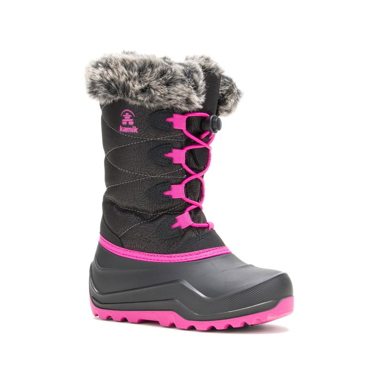 Kamik Winterstiefel Snowangel - Made in Canada, wasserdicht - schwarz/rose Mädchen