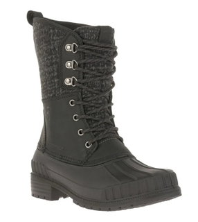 Kamik zimowe buty Sienna 2 (skóra, wodoodporne) czarne damskie