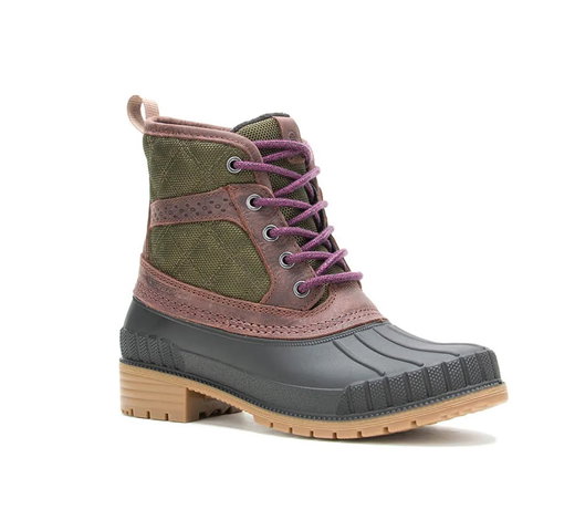 Kamik Winter Boots Sienna Mid 2 Leather - Made in Canada - Olive Green Women