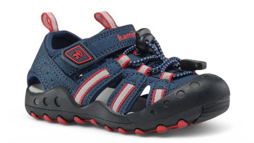 Kamik Sandal Crab (waterproof synthetic leather) navy blue/red children