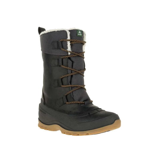 Kamik Winter Boots Snowgem (Leather, Nylon, Waterproof) Black Women