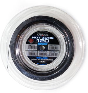 Karakal Squashsaite Hot Zone Braided 120 (Power+Kontrolle) 1.20mm schwarz 110m Rolle