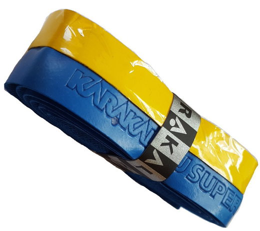 Karakal Basisband PU Super Grip DUO 1.8mm gelb/blau - 1 Stück