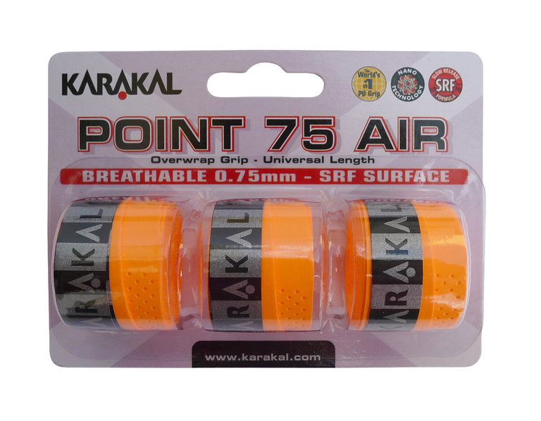 Karakal Overgrip Point Air 0.75mm orange 3er